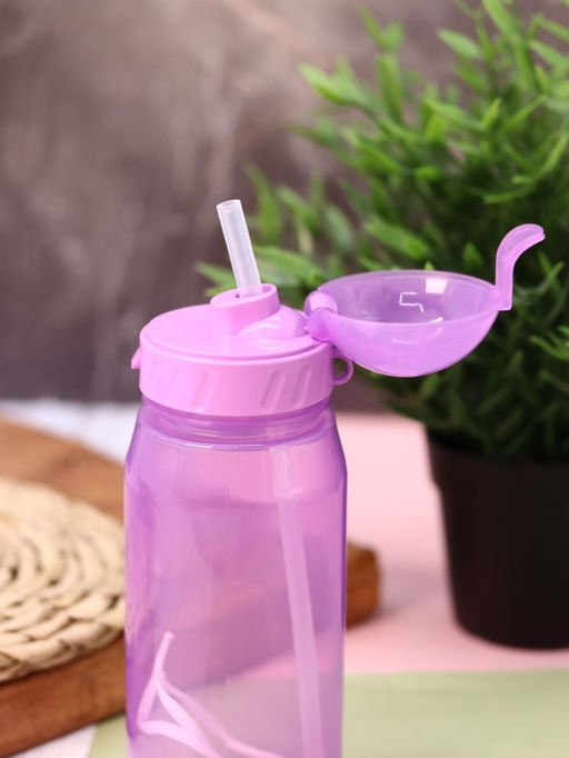 Бутылка "Classic" с трубочкой, purple (400 ml)
