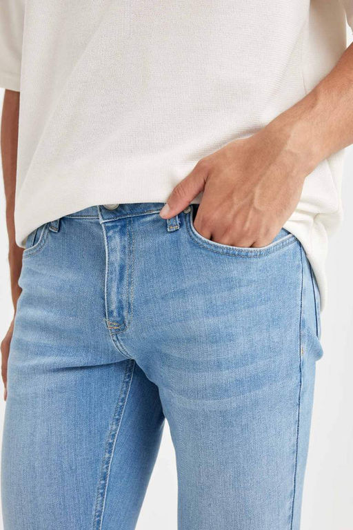 Pedro Slim Fit Джинсовые брюки узкого кроя с нормальной талией и узкими штанинами - Defacto фото 4
