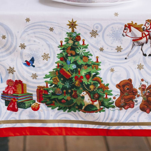 Скатерть новогодняя Этель Новогодняя сказка150х180см +/-3см с ГМВО, хл100%  фото 7