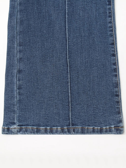 Джинсы женские клёш со стрелкой MINAKU: Jeans Collection, размер 42, синие