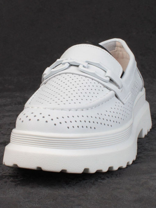 03-PDD190-2 WHITE Полуботинки женские (натуральная кожа) - Фабричный китай фото 7