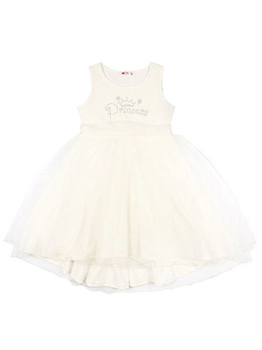 CRB wear/CAJ 61258 Платье для девочки, экрю/Ex.Cherubino