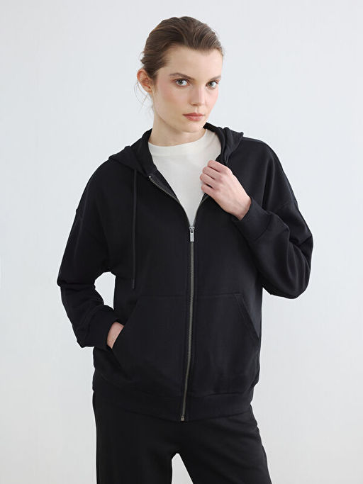 Худи женское oversize на молнии