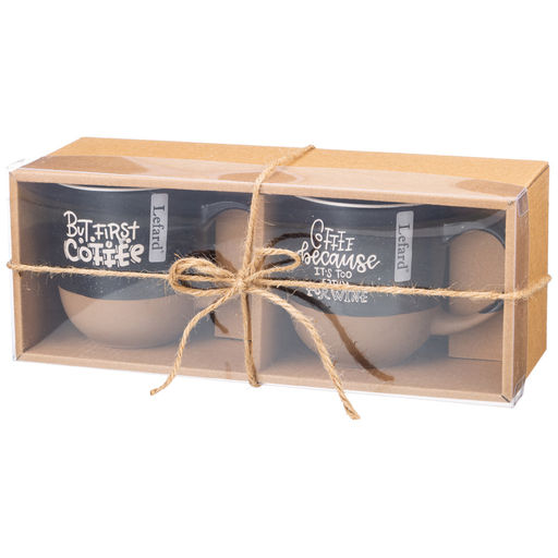 НАБОР КРУЖЕК ИЗ 2 ШТ. 420 МЛ В КРАФТОВОЙ КОРОБКЕ - Lefard фото 2