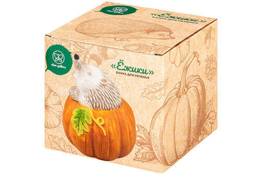 Банка для печенья 1,1 л 15,5*15,5*17,5 см Ёжики, с крышкой, керамика - Elan gallery фото 16