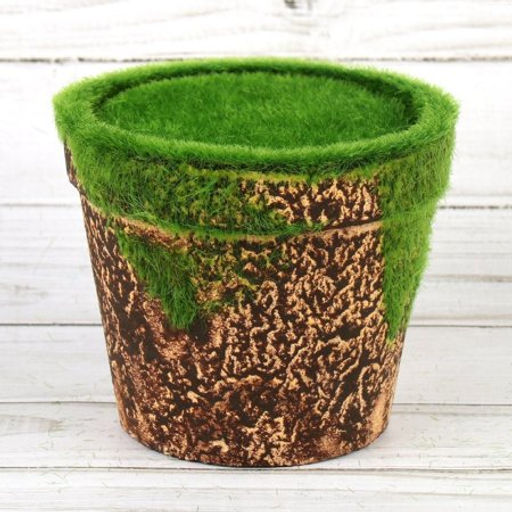 Кашпо со мхом декоративное 11,5х9,5 см / 16003 /уп 96/ - Галеонтрейд фото 2