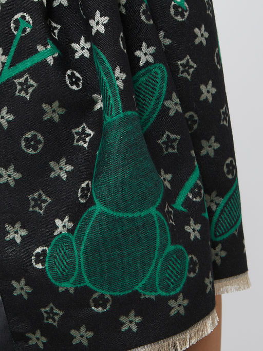 в составе ШЕРСТЬ и КАШЕМИР  Большой, мягкий, теплый двусторонний палантин с принтом. - Tantino фото 8