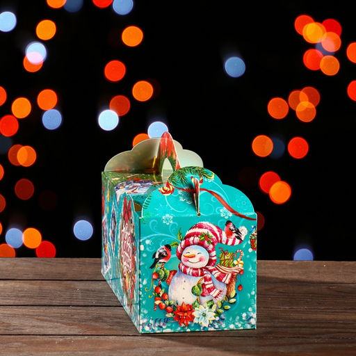 Цена за 5 шт. Подарочная коробка «Новогодние открытки» 23×10×10 см
