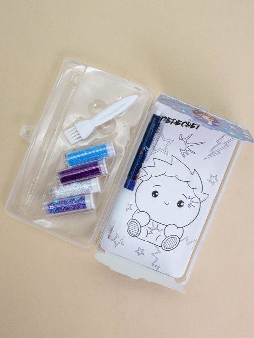 Клеевая ручка с блестками 4 цвета "Lovely things", blue