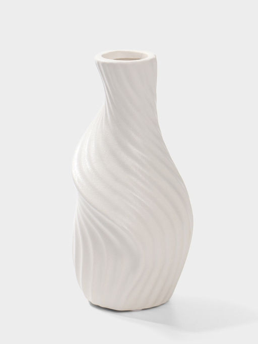 Ваза настольная керамика "Пласидо" 18х8 см, белый
