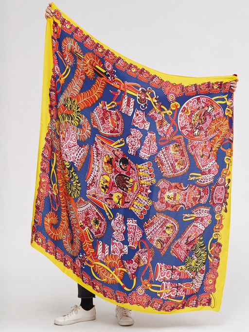 в составе ШЕРСТЬ Большой, яркий платок - Tantino фото 4