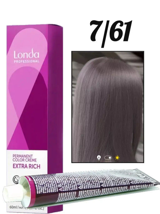 Стойкая краска 7/61 блонд мягкий тауп LondaColor