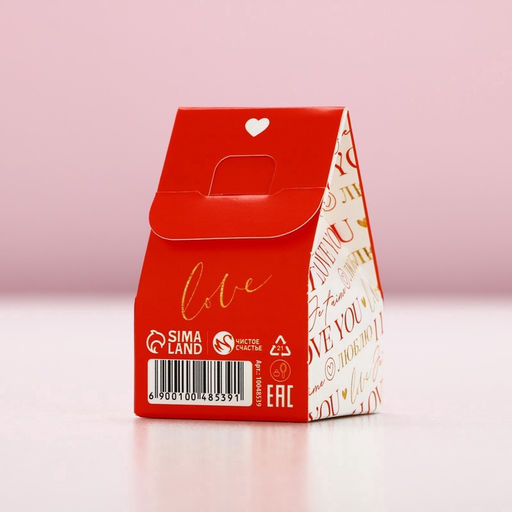 Цена за 2 шт. Бомбочка для ванны I love you, 40 г, аромат винограда, Чистое счастье  фото 2