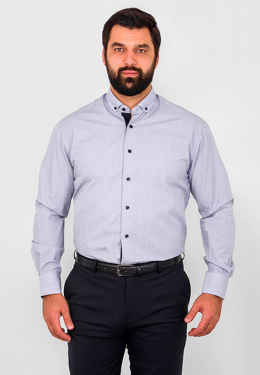 Сорочка мужская длинный рукав BERTHIER BGT015409/Fit-Rb(0-1)