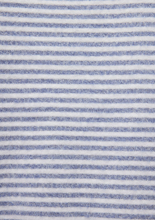 Uzun Kollu Mavi Cizgili Tisort  фото 6