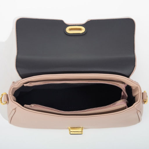 Сумка-мессенджер на клапане, длинный ремень, цвет розовый - Simaland фото 7