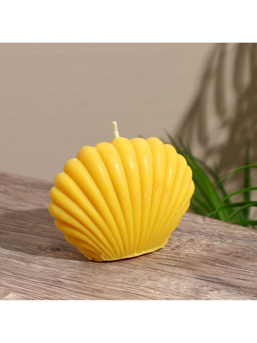 Свеча "Ракушка малая" 9х4х7,5 см, соевый воск МИКС