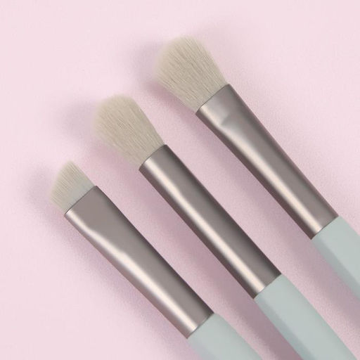 Набор кистей для макияжа «Парфе», 5 предметов, футляр на кнопке, цвет серый