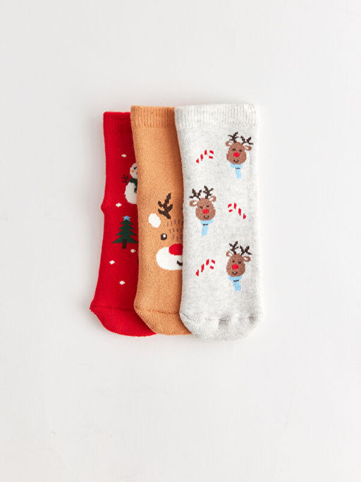 Y?lba?? Temal? Erkek Bebek Soket ?orap 3l? - Waikiki фото 2