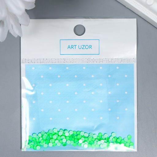 Декор для творчества Стразы флуоресцентные. Трава набор 144 шт ss10 - 2,7 мм - Simaland фото 3