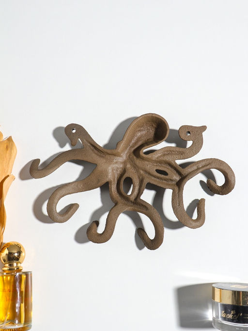 Крючки декоративные чугун "Осьминог" 24,8х18,4х2,6 см