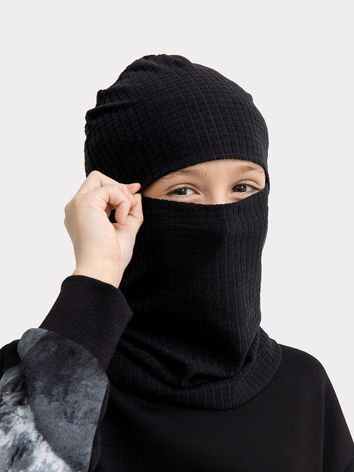 Шапка детская балаклава в черном цвете - Mark formelle фото 9