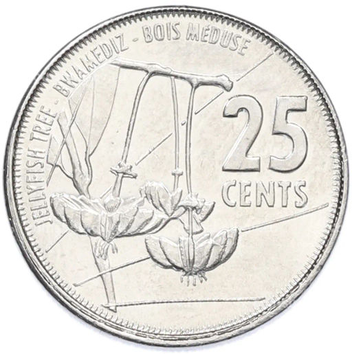 Монета 25 центов 2016 года Сейшелы
