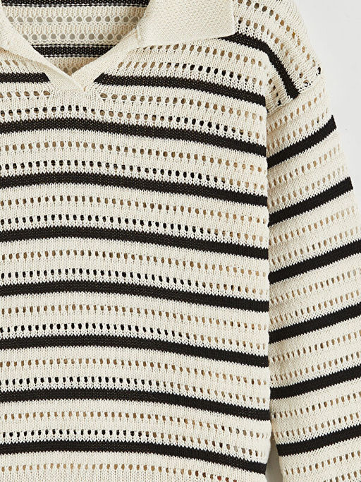 Polo Yaka K?z ?ocuk Triko Kazak