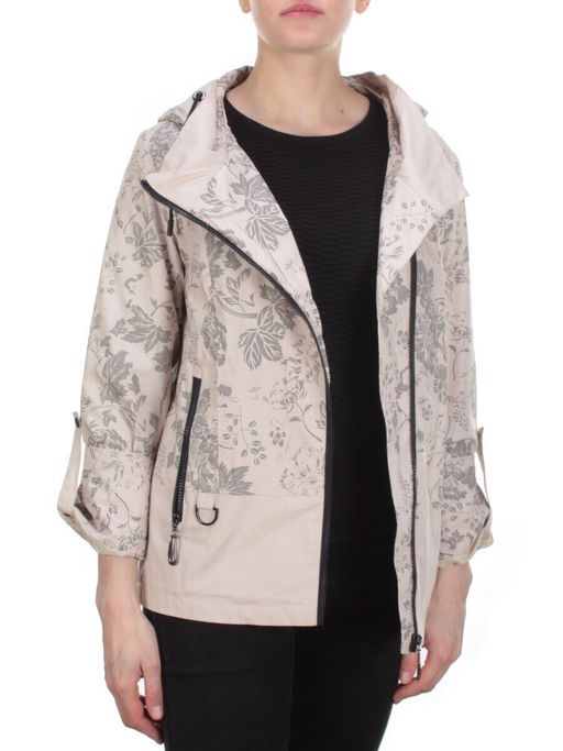 F3938 BEIGE Ветровка женская CO-COCOPINE (85% хлопок, 15% полиэстер) - Фабричный китай фото 6