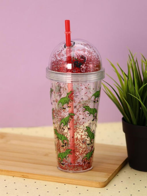 Тамблер iLikeGift "Dinosaurs attack", green (380 мл)