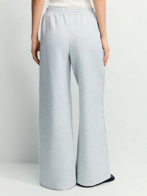 Широкие брюки из хлопка с кружевом / Zarina