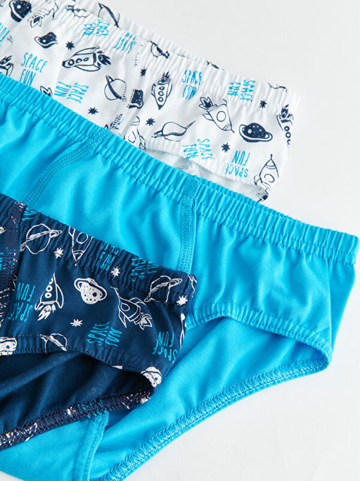 Bask?l? Pamuklu Erkek ?ocuk K?lot 3l? - Waikiki фото 2