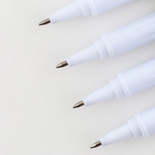 Цена за 10 шт. Ручка шариковая, синяя паста, 0.7 мм, с колпачком, пластик Пионы