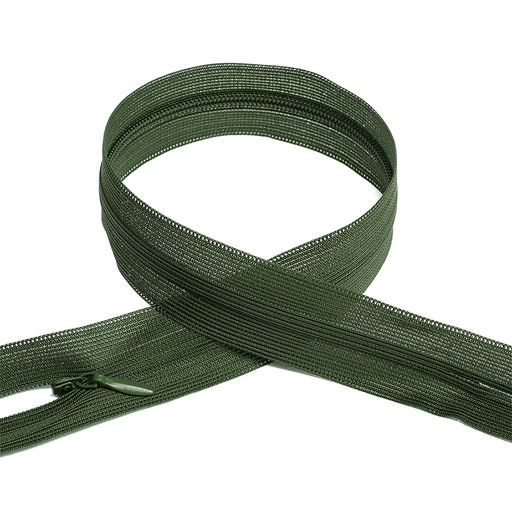 Молния Mzip пласт. потайная №3 50см н/р цв.F327 оливковый уп.10шт