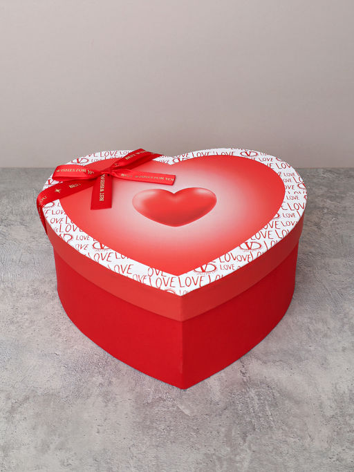 Коробка подарочная 3 штуки Сердце набор красная / 2218-175 /уп 36/ - ГалеонТрейд фото 3