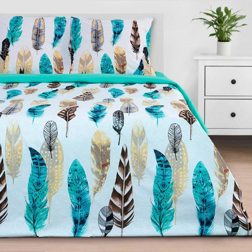 Постельное бельё Этель 2 сп Перья 175*215 см, 200*220 см, 70*70 см - 2 шт, поплин  фото 9