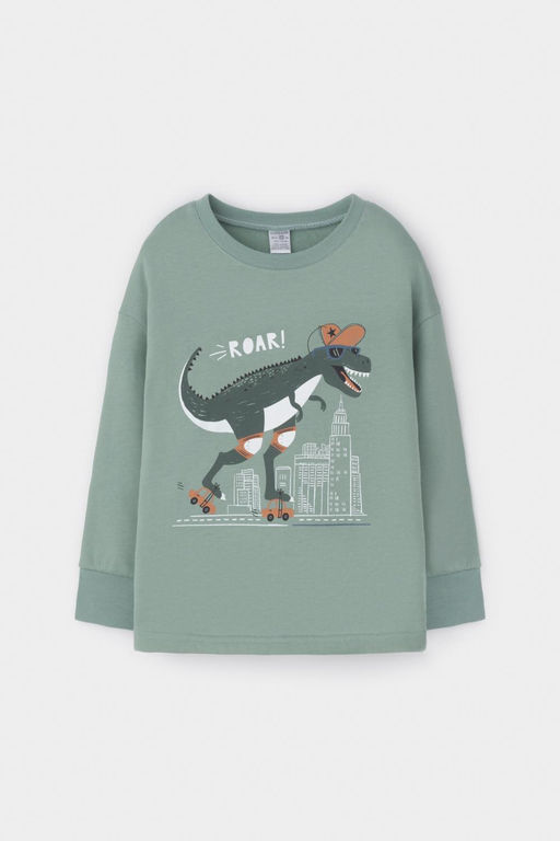 К 1567/холодная мята,динозавры пижама дет - Crockid фото 2