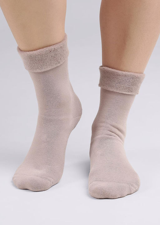 CLE Носки жен.Д2345П fashion плюш бежевый
