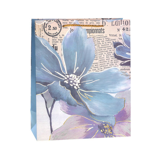 Цена за 12 шт. Пакет подарочный 26x32x12см Цветы / 5250L /уп 12/384/ - ГалеонТрейд фото 8