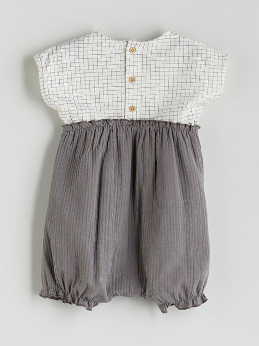 Bisiklet Yaka K?z Bebek Penye Tulum