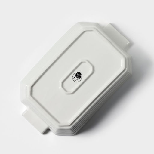 Форма для запекания BellaTenero, 1 л, 25.614.96.2 см, с бамбуковой крышкой, керамика, белая  фото 10