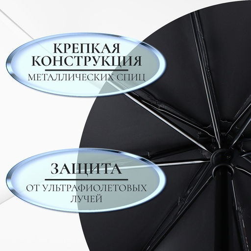 Зонт механический «Фиалки», эпонж, 4 сложения, 8 спиц, R=49/55 см, d=98 см, МИКС