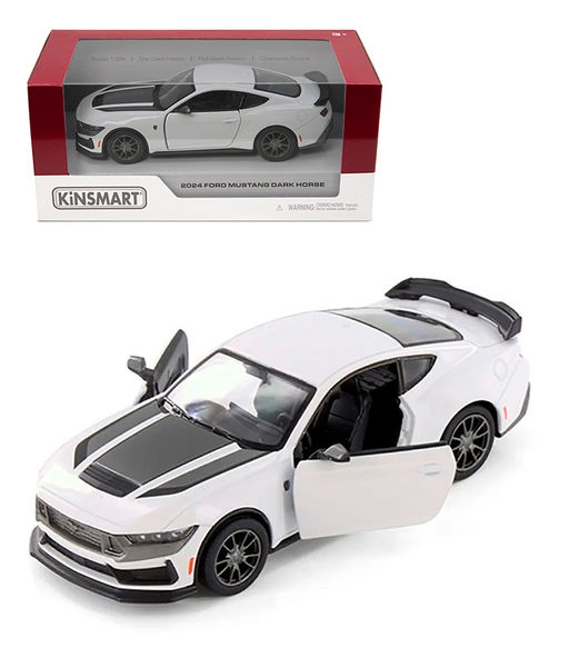 Kinsmart. Модель арт.KT5455W/1 "Ford Mustang Dark Horse 2024" 1:38 (белая) инерц.