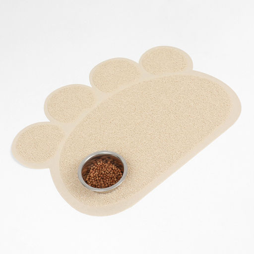Коврик 2-в-1 под миску/туалет животных Лапка, 60 х 45 см, бежевый - Пижон фото 2