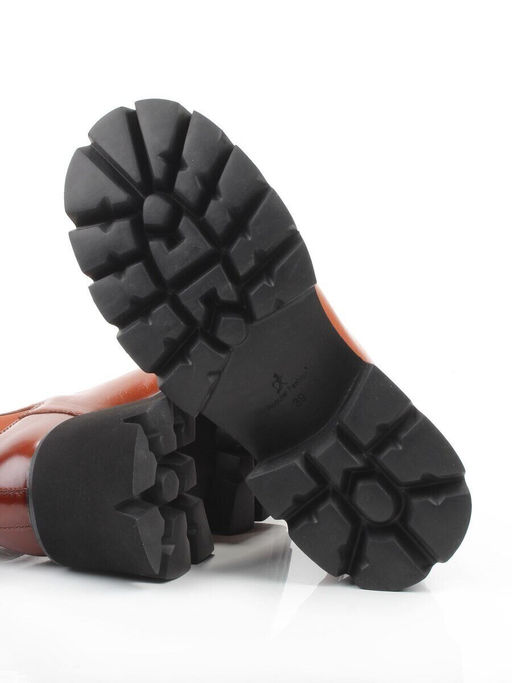 01-BE22B-4C BROWN Ботинки демисезонные женские (натуральная кожа, байка)