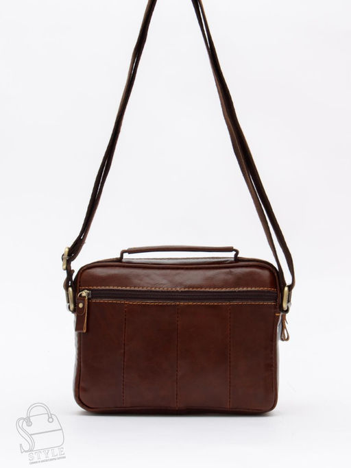 Сумка мужская кожаная 9129TR d.brown Tough Ruder  в Новосибирске