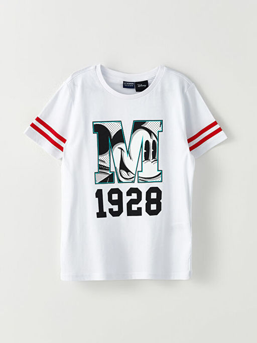 Bisiklet Yaka Mickey Mouse Bask?l? K?sa Kollu Erkek ?ocuk Pijama Tak?m? - Waikiki фото 2