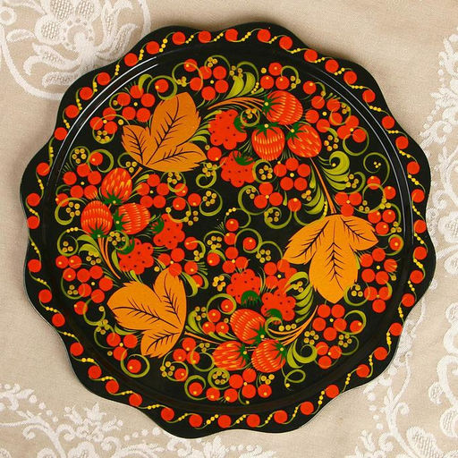 Тарелка «Блинная», дерево, хохлома, d=30