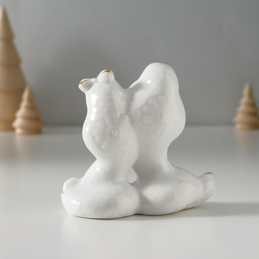 Фигурка керамика Парочка кобр: любовь, белый с золотом, 4.5?9?8 см