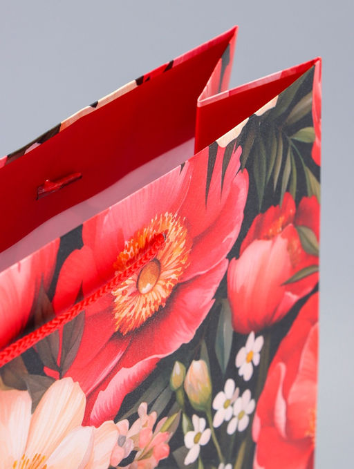 Цена за 2 шт. Пакет подарочный ламинированный Цветочная эстетика 33?42.5?10 см